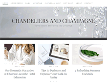 Tablet Screenshot of chandeliersandchampagne.com
